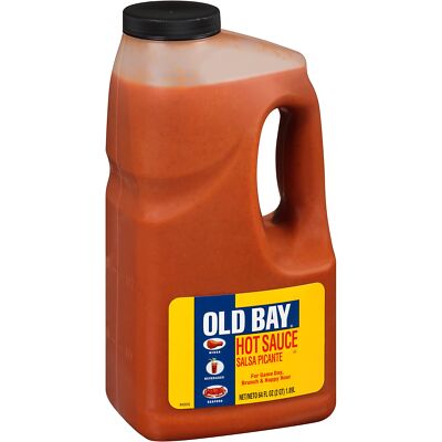 Old Bay Hot Sauce 64 Oz Versatile Chef Quality Spicy Seafood Sauce