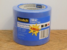 4 Rolls 3M Scotch Multi-Surface Blue Original Painter's Tape 1 in x 60 yd Each 