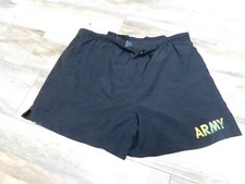 US ARMY APFU BLACK SHORTS PT TRUNKS SIZE LARGE