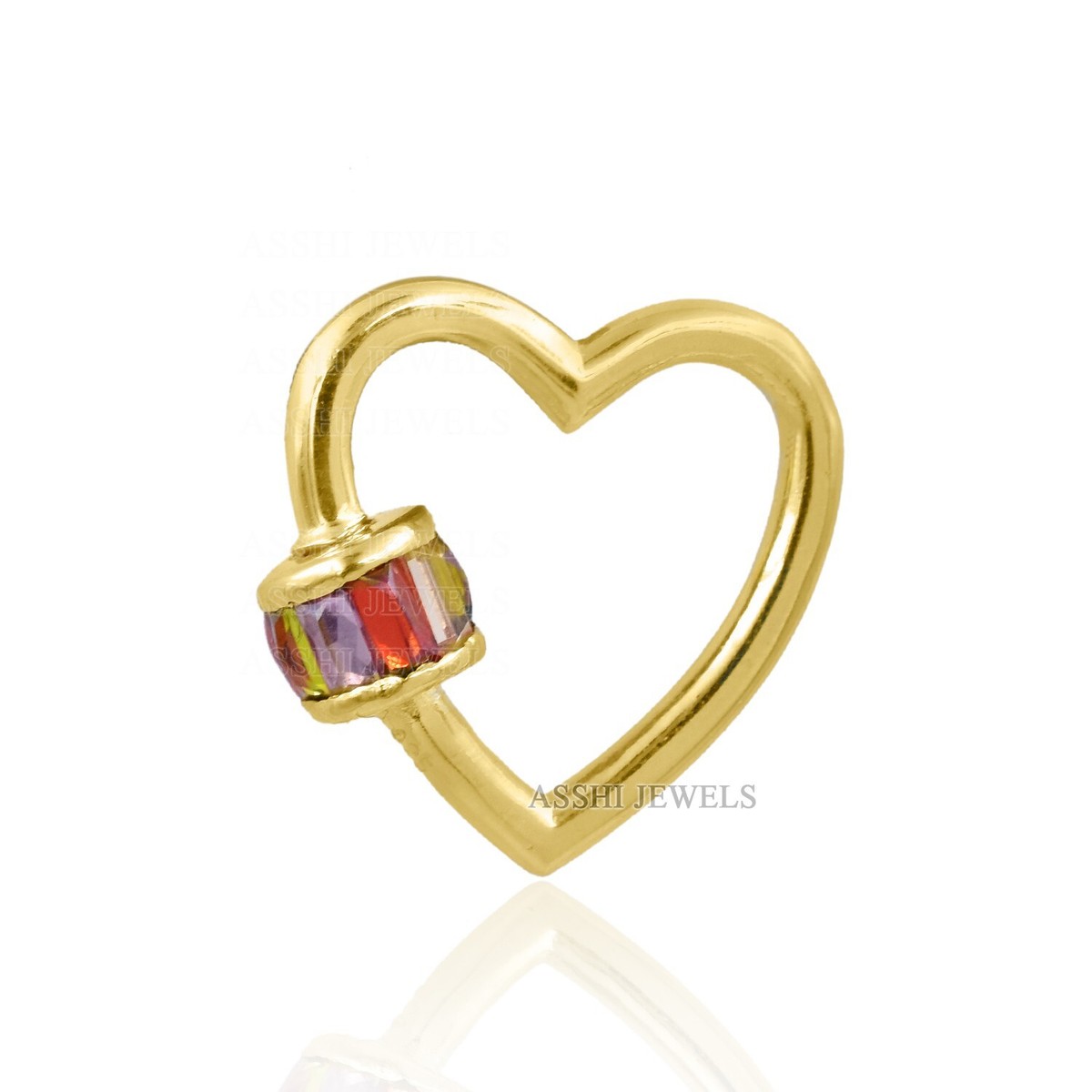 BASICS⭐︎GOLD PLATING HEART CARABINER BASICKS - 【残りわずか】Gold Plating Heart Carabiner