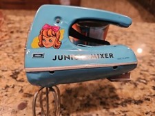 VINTAGE 60s Junior Mixer blue metal hand work Mixer, Vg cond