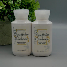 Bath Body Works Snowflakes Cashmere Body Lotion 3 oz Travel Size New x 2
