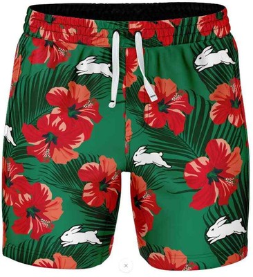 South Sydney Rabbitohs NRL Mens Aloha Volley Swim Shorts Sizes S-7XL BNWT