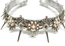 NEW Bridal Crown Tiara Stunning Silver Gold Pearl HANDMADE in USA Amaroq Design