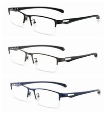 Men's Business Half Rim Alloy Reading Glass 1.0 4.0 4.5 5.0 5.5 6.0