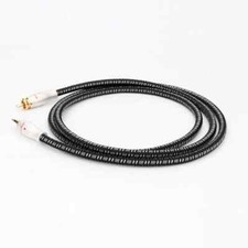 Stereo 3.5mm to RCA Male Plug AUX Cable OCC Silver Plated HiFi Audio Signal Wire