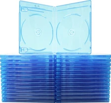 (25) Double Blu-Ray Standard Empty Replacement Boxes Cases 2 Disc 12mm #BR2R12BL