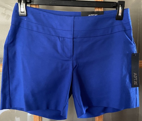 Mid-Rise Wide Waistband Dress Shorts 