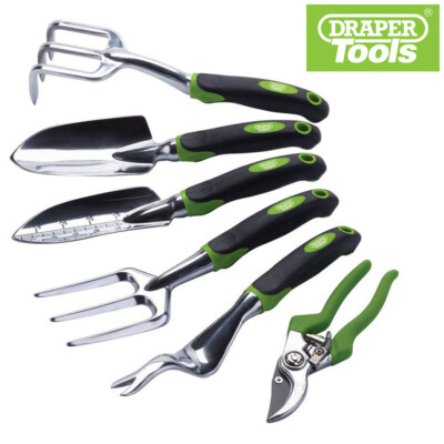 Draper Expert Gartengerät Set Soft Grip Kellen Gabelschere Unkrautstecher 08996