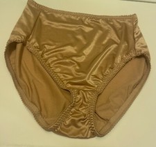 Vanity Fair 48301 Nude/Beige Brief Panty Satin Wet Lgt Control Sz-L/7