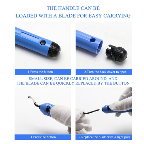 Metal Deburring Tool Kit Deburring Cutters Set Burr Remover Hand Tool for Wood - Picture 5 of 12