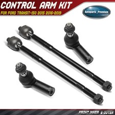 4x Front Inner & Outer Tie Rod End w/ Ball Jo...