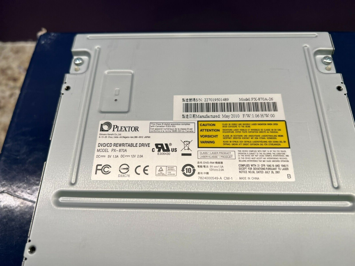 Plextor PX-870A DVD/CD/CDRW Drive - Tested Working | eBay