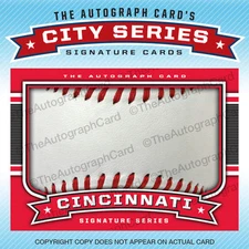 The Autograph Card Blank Signature cards 25 BASEBALL for Cincinnati Reds Auto