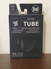 Buff Solid Black Neck Face Covering Tube Adult Small XS/S  Replacement Filters