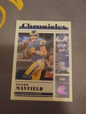 Baker Mayfield 2022 Panini Chronicles Purple /49 SP Los Angeles Rams #31