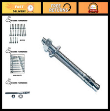 Heavy-Duty Zinc-Plated Steel Wedge Anchors 1/2" x 5-1/2" - 25 Pack for Concrete