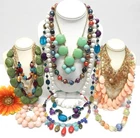 VINTAGE TO NOW FASHION/COSTUME JEWELRY NECKLACE LOT, ASSORTED TYPES & MATERIALS