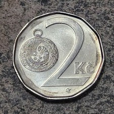CZECH REPUBLIC (CZECHIA) 🇨🇿 TWO (2) KORUNY COIN 2001