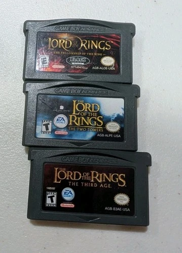 Lot Of 3 Lord of the Rings GBA Games: The Fellowship, Two Towers, Third Age