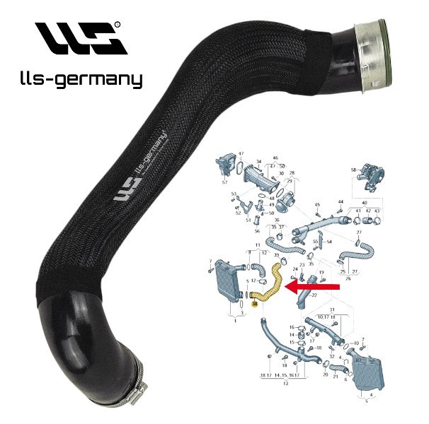 Turbo Hose Charge Air Hose For PORSCHE CAYENNE 3.0 DIESEL 95811073820