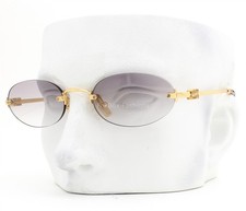 Miu Miu Rimless Sunglasses SMU A54 5AK-04O Shiny Gold Gray Gradient with Case