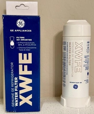 GE Appliances XWFE Refrigerator Water Filter 50+ Impurities + 8 Pharmaceuticals