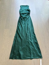 Reformation ANAIIS Silk Maxi Dress Forrest Green Cross Back - Size 4 - with tags