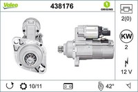 Valeo 438176 Starter FüR Audi Seat Skoda VW