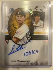 SETH HERNANDEZ Auto /10 2025 Bowman Draft Portrait Inscription Autograph 1st SSP