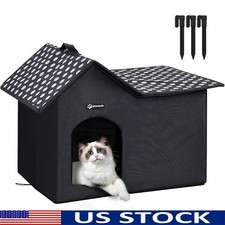 Large Waterproof Cat House Portable Easy Clean Double Sided Cushion Pet Shelter