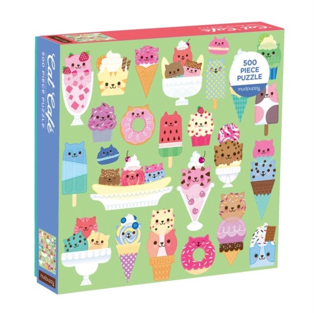 Cat Cafe 500 Piece Puzzle by Galison Mudpuppy (Jigsaw)