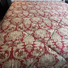 Ralph Lauren Jardiniere Full/Queen Red Paisley Sateen Comforter Made in Italy