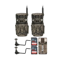 Stealth Cam Revolver Pro 2.0 360-Degree 1440p Video Trail Camera (Brown) Bundle