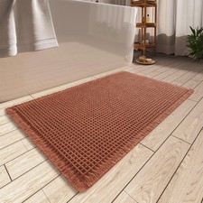Upgraded Waffle Bath Mat, Super Absorbent Non Slip Bath Mats for Bathroom Flo...
