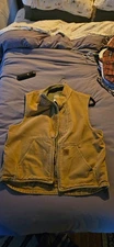 Carhartt Duck Sherpa-Lined Mock Vest for Men, Size L - Black