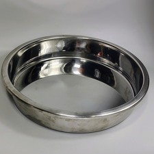 Bon Chef 12001 Food Pan Round Full Size 2 Gallons STAINLESS STEEL Catering EUC