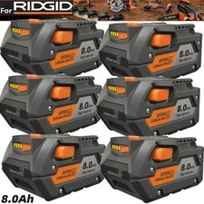 PACK For Ridgid R840087 8.0Ah Lithium Battery Rigid 18 Volt R840085 Power Tools