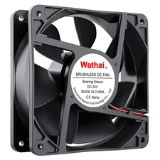 Wathai 120X120X38Mm 120Mm 24V 2Pin Brushless DC Industrial Cooling Case Fan