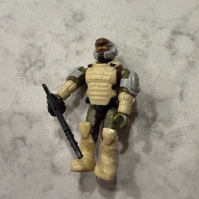 HALO CONSTRUX MEGA BLOKS UNSC TAN MARINE DARK SKIN FIGURE 97381 ELEPHANT CARRIER