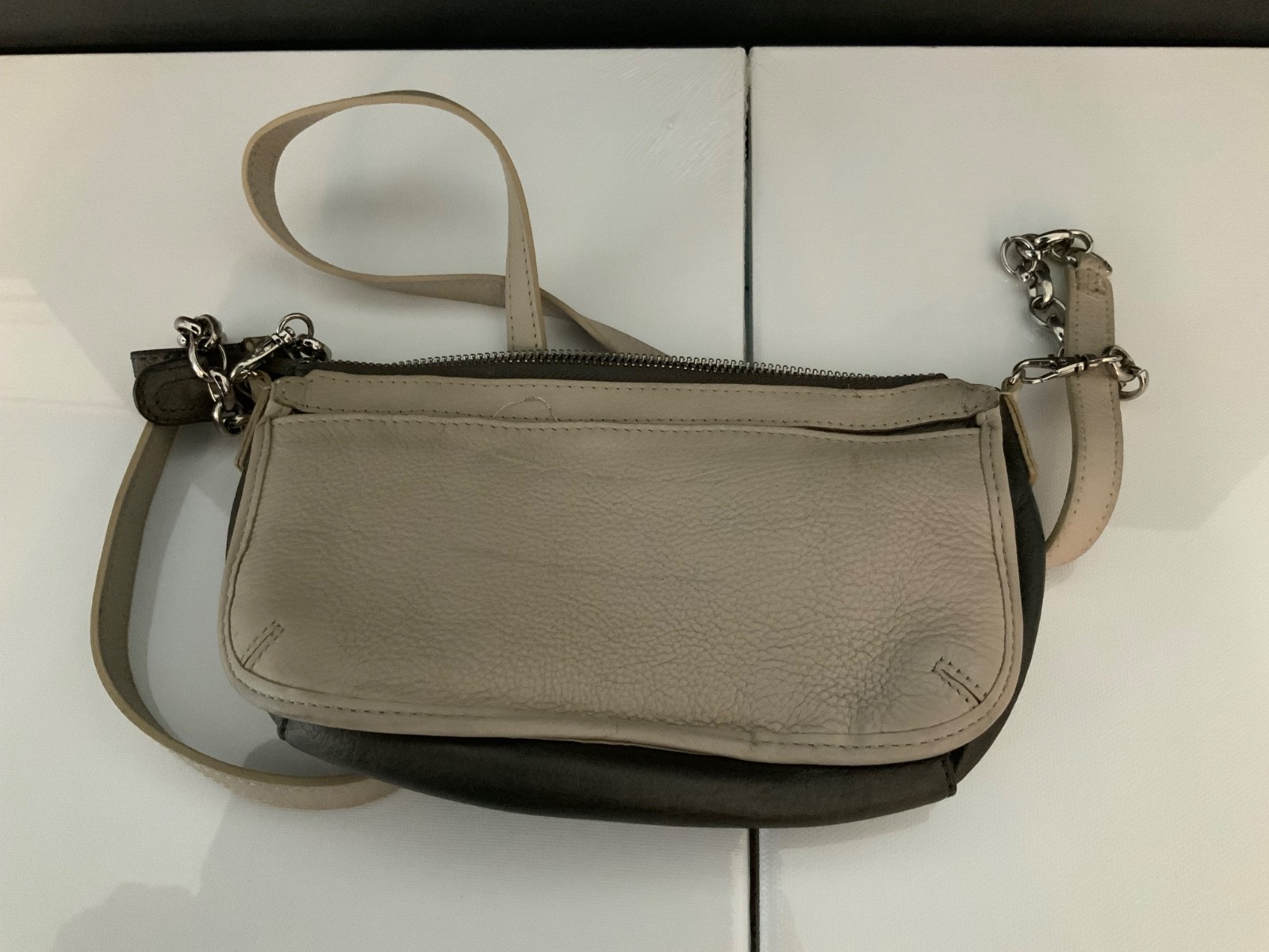 Brighton Python BEIGE Faux Snakeskin Crossbody Pu… - image 3