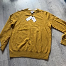 JASON WU Mustard Yellow Pure 100% Merino Wool Knit Jumper - Medium