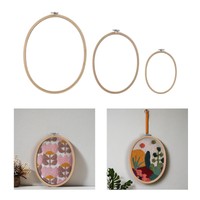 3X Ovale Stickrahmen, Kreuzstichschlaufen, Stickrahmen, Vielseitig Einsetzbar