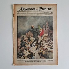domenica del corriere 1917 n°38 ● GUERRA MONDIALE bandiera al fronte