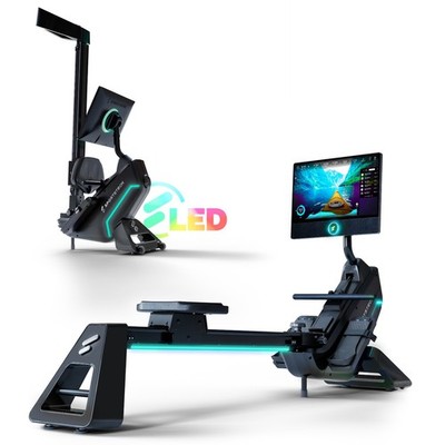 Sportstech Rudergerät sRow mit 21,5'' Touch-Display, LED-Feedback