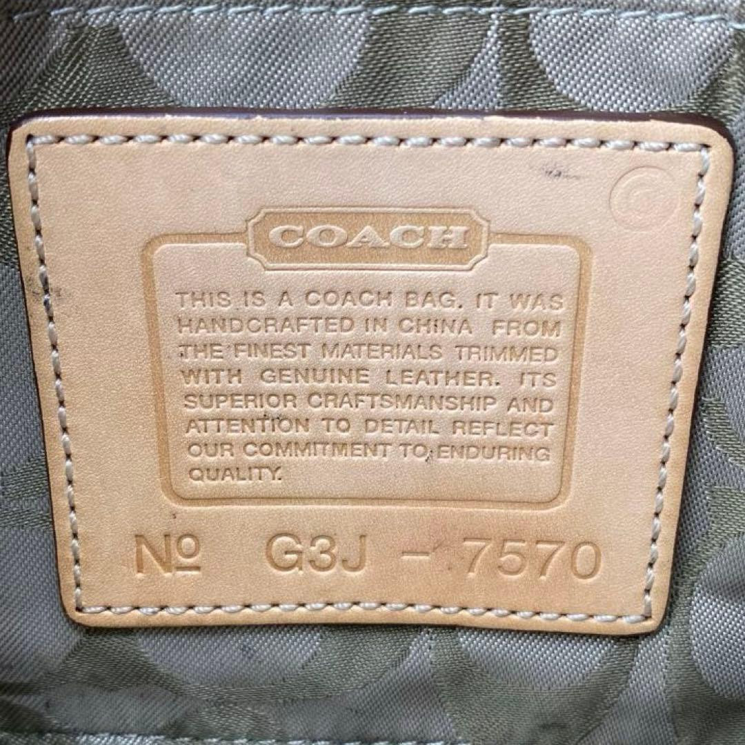 COACH Check Patchwork Handbag Pouch Wool Suede Le… - image 12