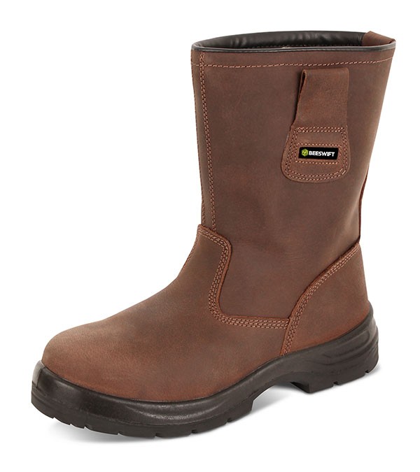 Beeswift S3 Pur Rigger Boot Brown Size 12