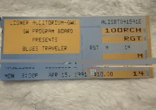 Vintage 1991 Blues Traveler Concert Ticket Stub