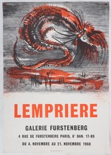 [AFFICHE D'ART] LEMPRIERE : Dragon en sang #Furstenberg #Paris, 1960
