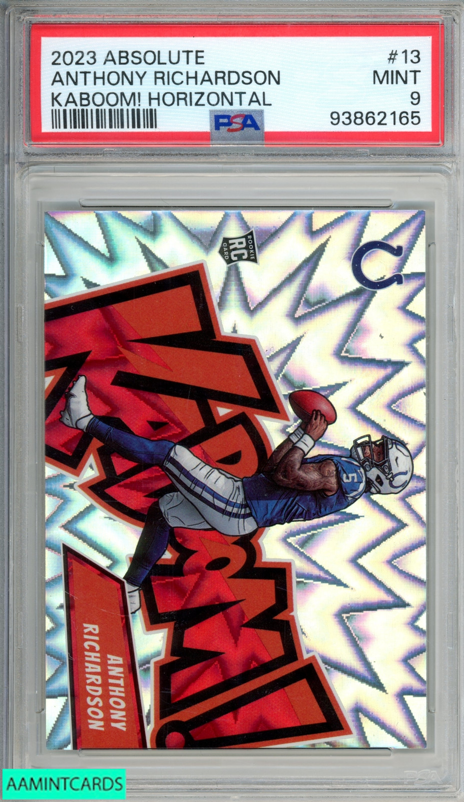 2023 PANINI ABSOLUTE KABOOM! HORIZONTAL ANTHONY RICHARDSON #13 ROOKIE RC PSA 9